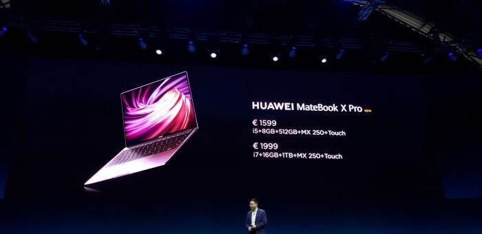 Huawei matebook x pro 2019 mwc