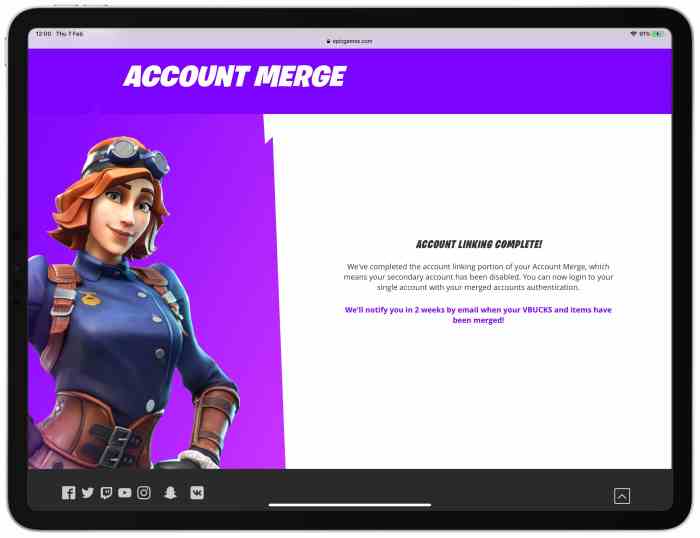 Merge fortnite accounts for pooling v bucks