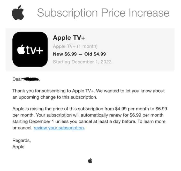 Apple video streaming cost 15 a month