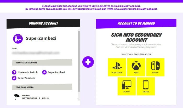 Merge fortnite accounts for pooling v bucks