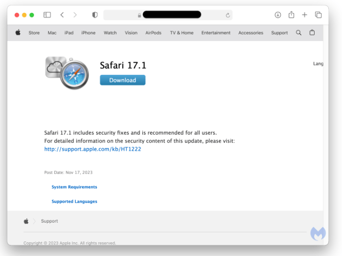 Safari bug create fake headlines
