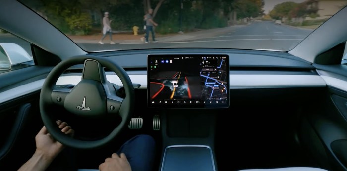 Tesla self driving car features end of year