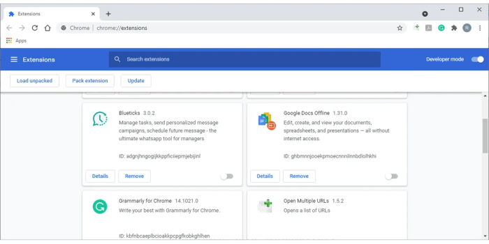 Chrome bug prevent extensions working properly