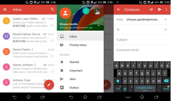Gmail redesign rolling out android