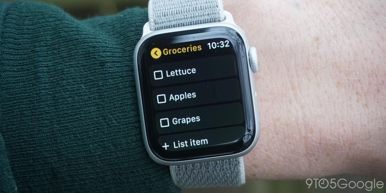 Google keep arrives apple watch